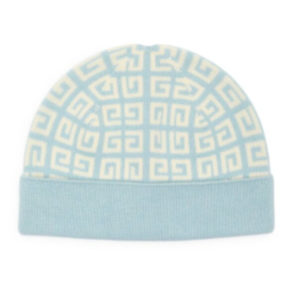 Givenchy Double Face Knit Beanie Ice Blue